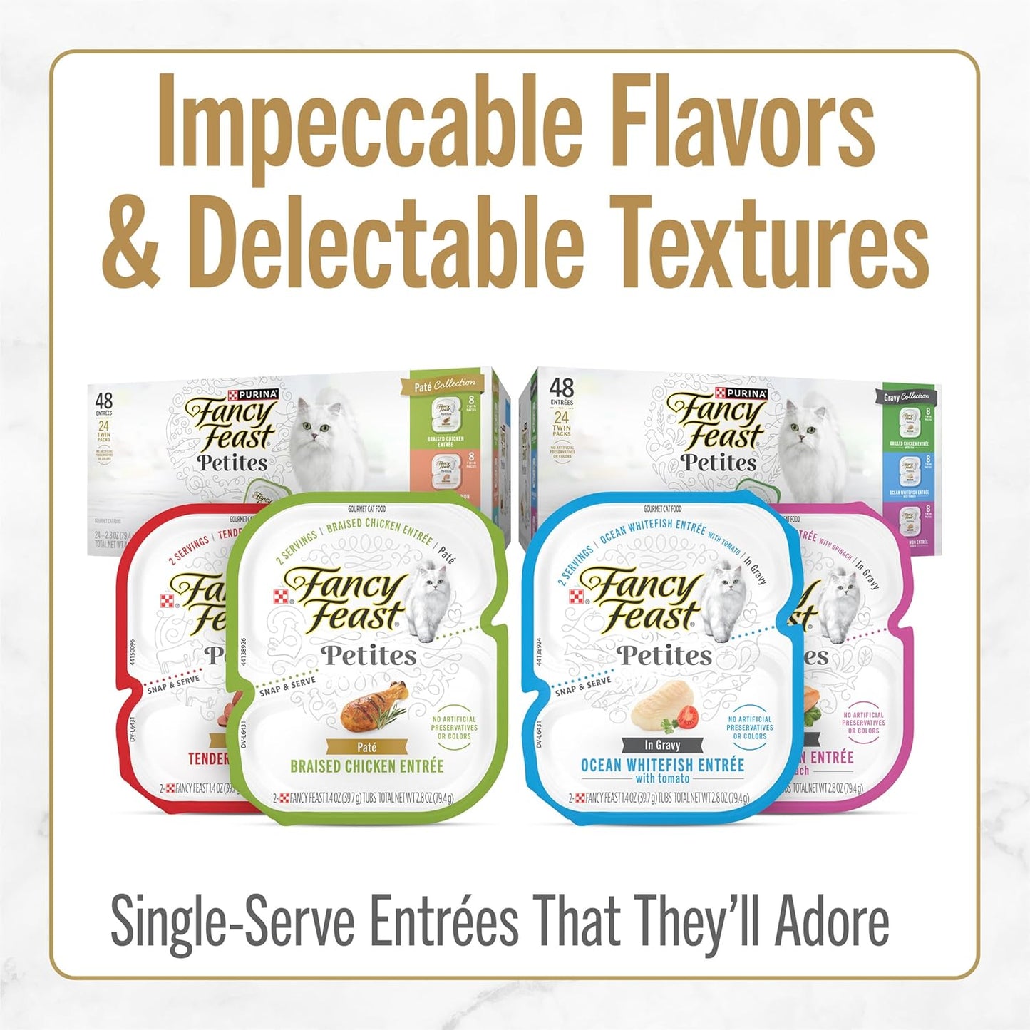 Purina Petites Tender Beef Entrée Gourmet Wet Cat Food Pate - (Pack of 12) 2.8 Oz. Tubs